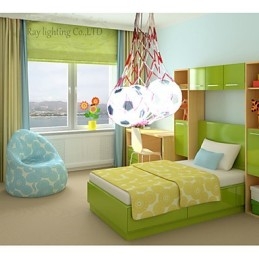 Lasten jalkapallo Moderni minimalistinen riippuvalaisin Boy Lights 3 valoa