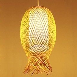 Moderni Teahouse Bamboo Weaving Bamboo Decoration droplight lamppu