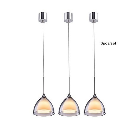 1 Light Kaksikerroksinen Pendant Island Light kirkas lasi kiillotettu kromi 1 Light Kaksikerroksinen Pendant Island Light kirkas lasi kiillotettu kromi