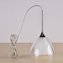 1 Light Kaksikerroksinen Pendant Island Light kirkas lasi kiillotettu kromi