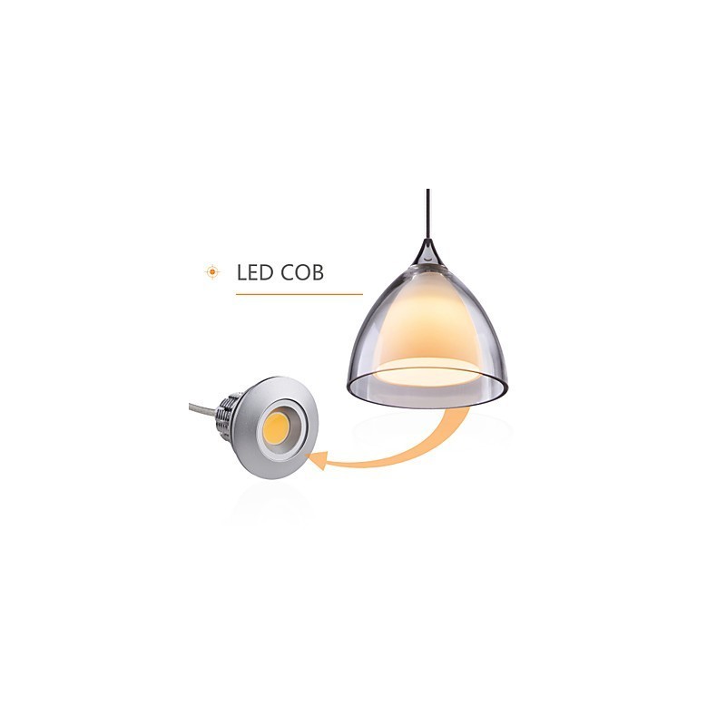 1 Light Kaksikerroksinen Pendant Island Light kirkas lasi kiillotettu kromi