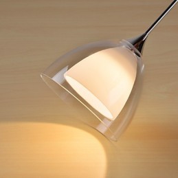 1 Light Kaksikerroksinen Pendant Island Light kirkas lasi kiillotettu kromi