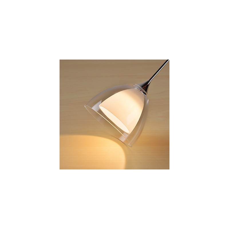 1 Light Kaksikerroksinen Pendant Island Light kirkas lasi kiillotettu kromi