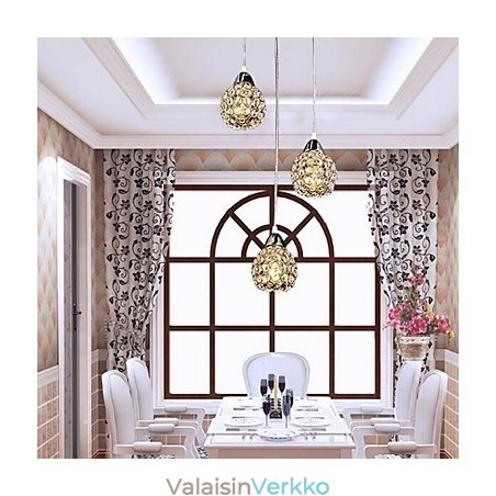 Moderni nykyaikainen kristalli galvanoitu metalliriippuvalaisin