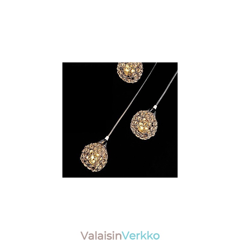 Moderni nykyaikainen kristalli galvanoitu metalliriippuvalaisin