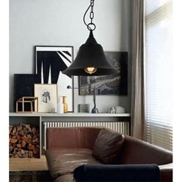 Medium Vintage mattamusta kellomainen metalliriippuvalaisin