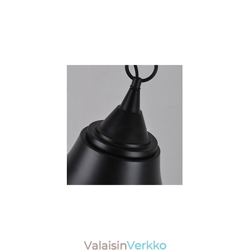 Medium Vintage mattamusta kellomainen metalliriippuvalaisin