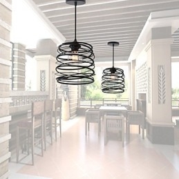 Rustic Lodge Retro Country Mini Style -maalaus metallista riippuvalaisin Autotalli