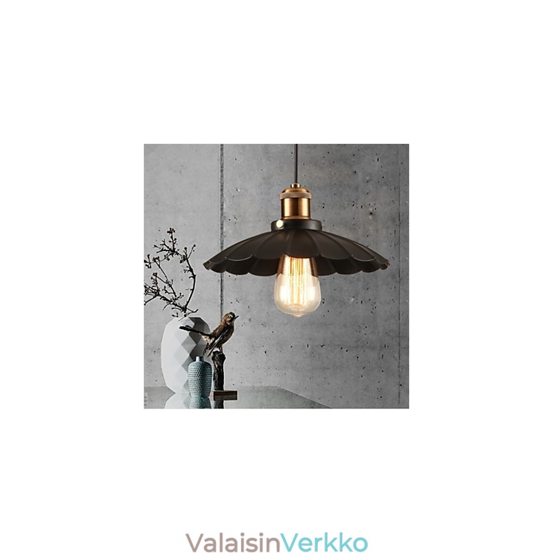 Ainutlaatuinen musta sateenvarjo Vintage takorautainen kattokruunu