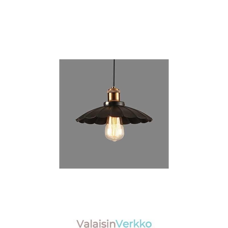 Ainutlaatuinen musta sateenvarjo Vintage takorautainen kattokruunu