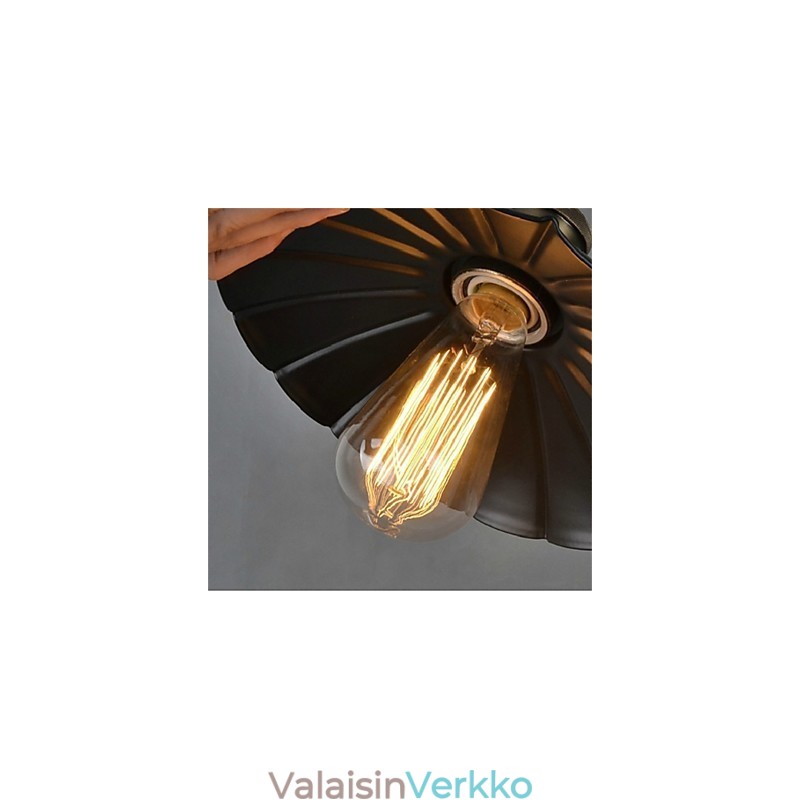 Ainutlaatuinen musta sateenvarjo Vintage takorautainen kattokruunu