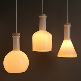 Nykyaikainen ja sovitettu Creative Magic White Glass Bottle Line -pisaravalo