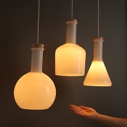 Nykyaikainen ja sovitettu Creative Magic White Glass Bottle Line -pisaravalo