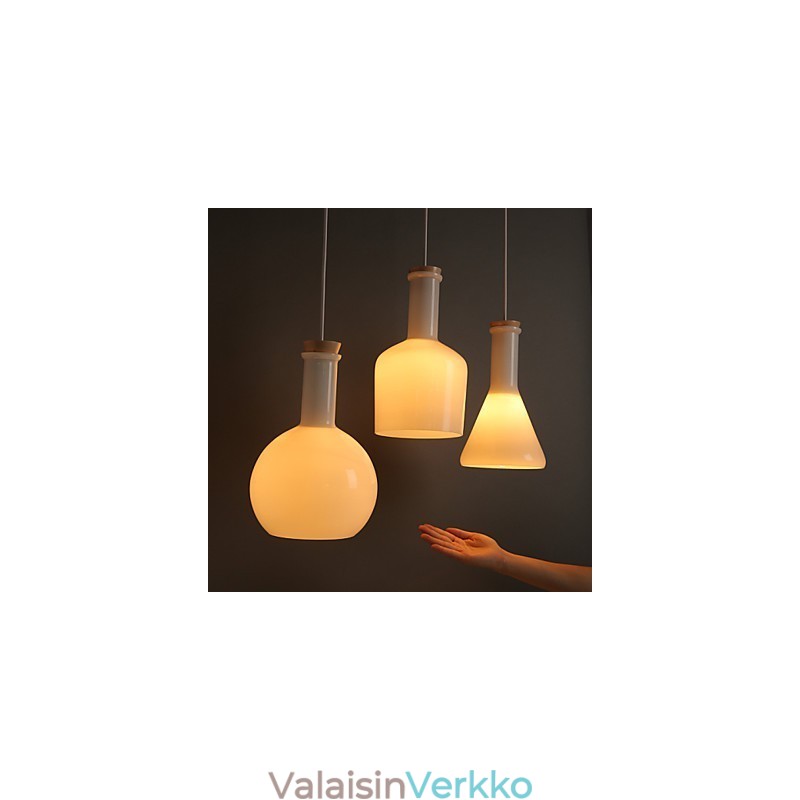 Nykyaikainen ja sovitettu Creative Magic White Glass Bottle Line -pisaravalo