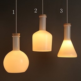 Nykyaikainen ja sovitettu Creative Magic White Glass Bottle Line -pisaravalo