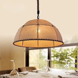 35 cm Loft Industrial Wind Suoraviivainen pellava American Country Creative Arts -pisaralamppu
