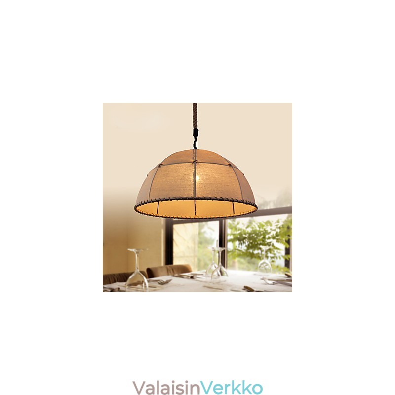 35 cm Loft Industrial Wind Suoraviivainen pellava American Country Creative Arts -pisaralamppu
