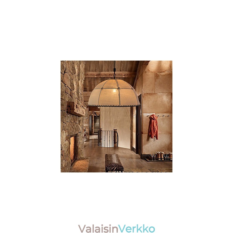 35 cm Loft Industrial Wind Suoraviivainen pellava American Country Creative Arts -pisaralamppu