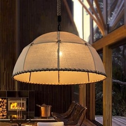 35 cm Loft Industrial Wind Suoraviivainen pellava American Country Creative Arts -pisaralamppu