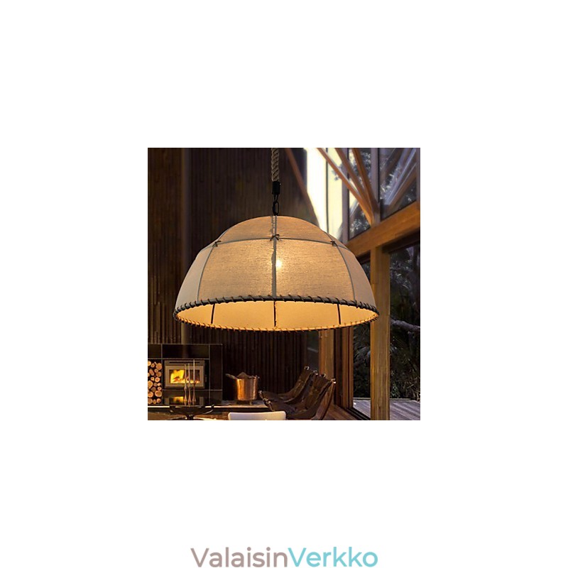 35 cm Loft Industrial Wind Suoraviivainen pellava American Country Creative Arts -pisaralamppu