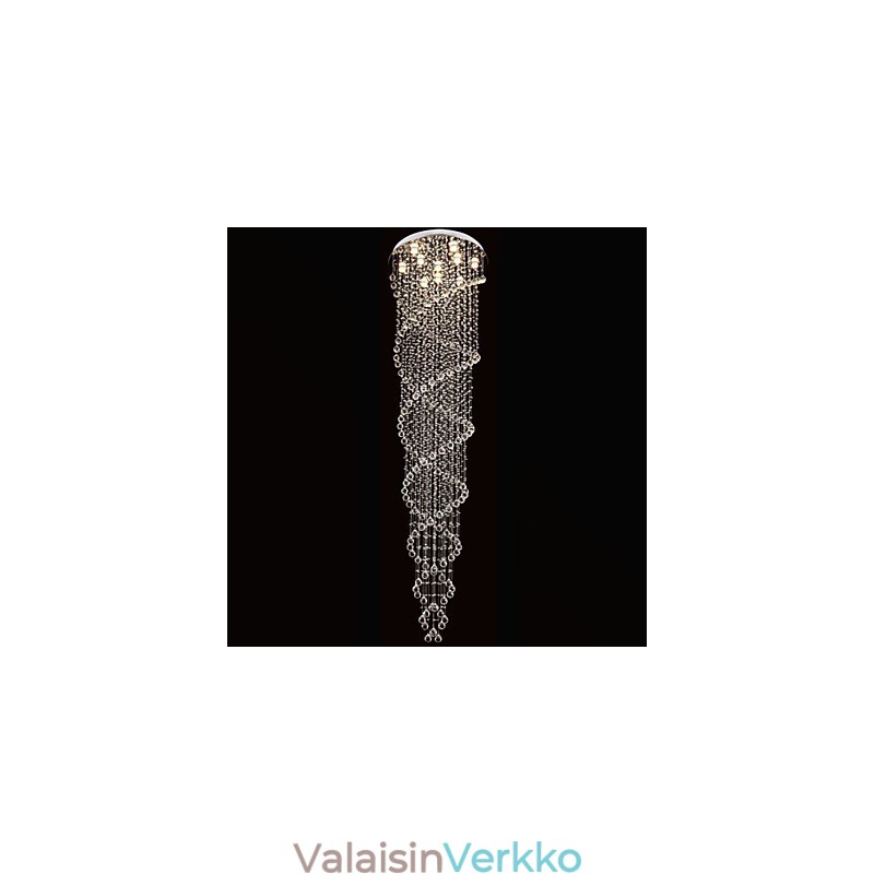 Kattokruunuvalaisimet riippuvalaisimet K9 Crystal -kaksoisspiraalilla D70CM H300CM