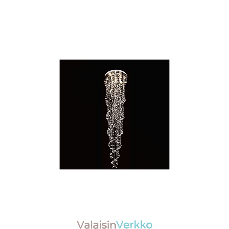 Kattokruunuvalaisimet riippuvalaisimet K9 Crystal -kaksoisspiraalilla D70CM H300CM