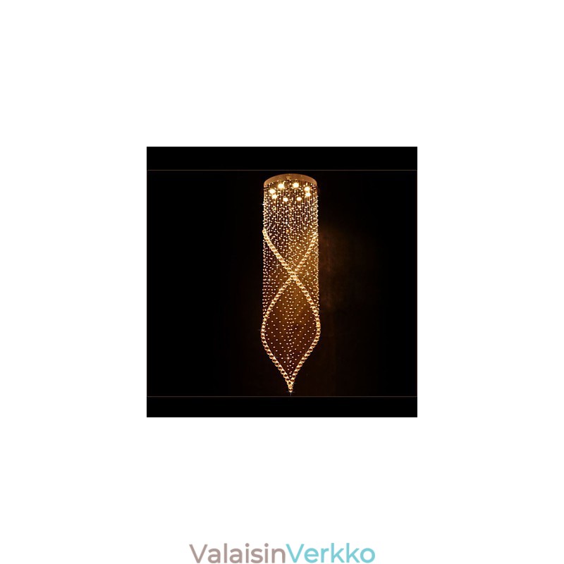 Crystal Kattokruunu Riippuvalaisin Riippuvat kattolamput Valaisimet kirkkaalla K9-kristallilla ja hopealla katos