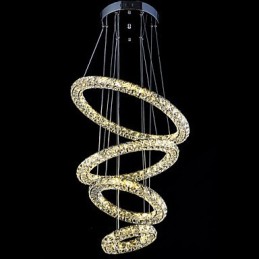 Crystal Ring Pendant Light Modern Kattokruunu Valaistus Lamppu Fixtures kanssa