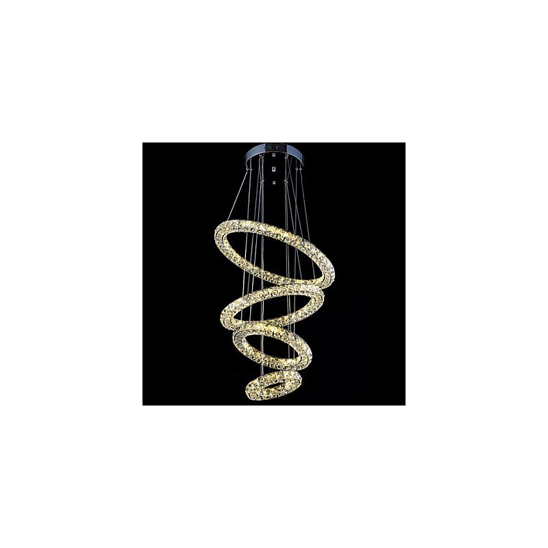 Crystal Ring Pendant Light Modern Kattokruunu Valaistus Lamppu Fixtures kanssa