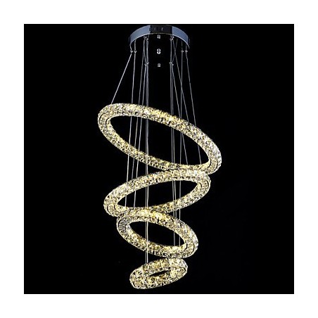 Crystal Ring Pendant Light Modern Kattokruunu Valaistus Lamppu Fixtures kanssa Crystal Ring Pendant Light Modern Kattokruunu Valaistus Lamppu Fixtures kanssa