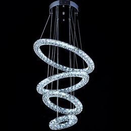 Crystal Ring Pendant Light Modern Kattokruunu Valaistus Lamppu Fixtures kanssa
