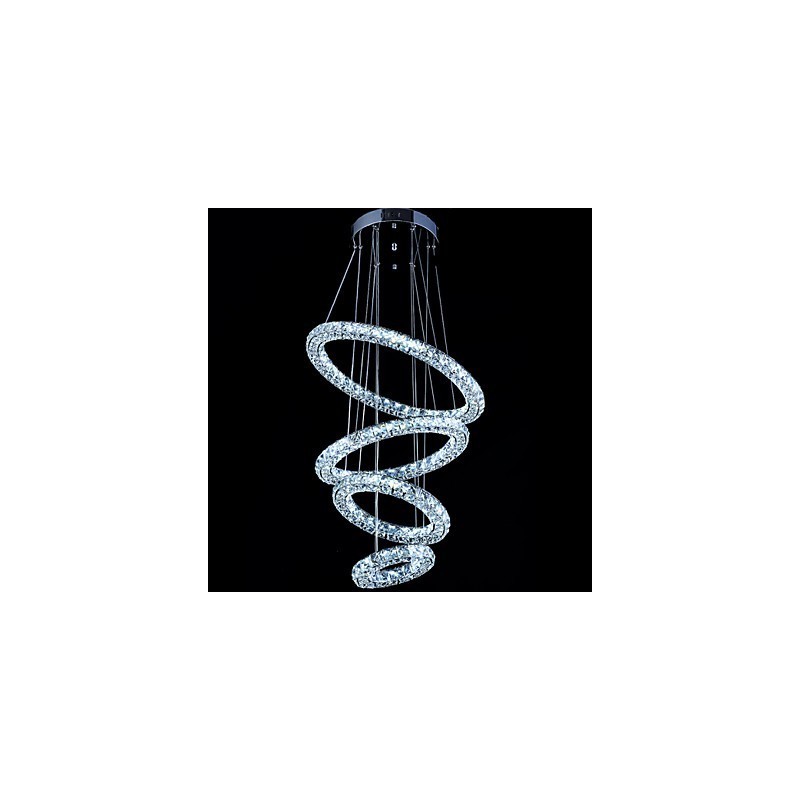 Crystal Ring Pendant Light Modern Kattokruunu Valaistus Lamppu Fixtures kanssa