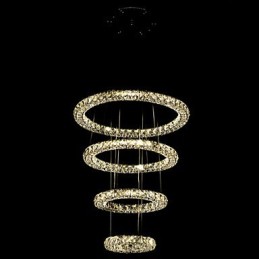 Crystal Ring Pendant Light Modern Kattokruunu Valaistus Lamppu Fixtures kanssa