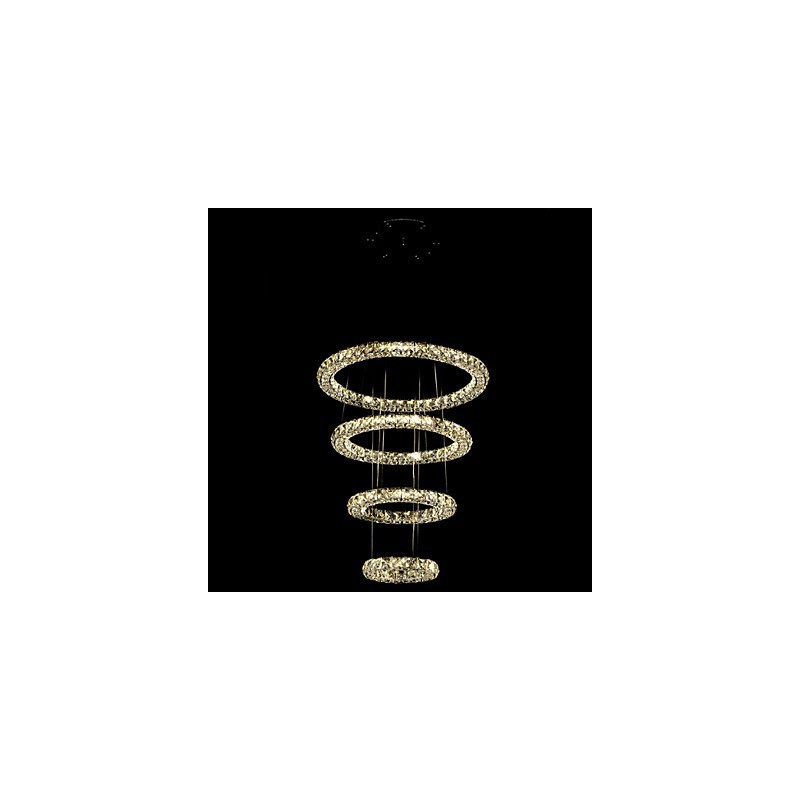 Crystal Ring Pendant Light Modern Kattokruunu Valaistus Lamppu Fixtures kanssa