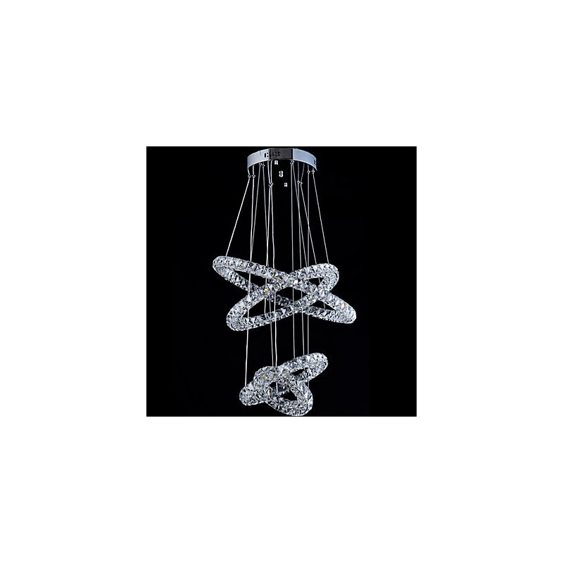 Crystal Ring Pendant Light Modern Kattokruunu Valaistus Lamppu Fixtures kanssa