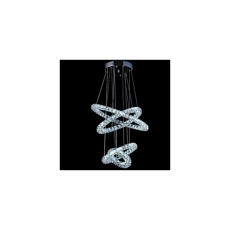 Crystal Ring Pendant Light Modern Kattokruunu Valaistus Lamppu Fixtures kanssa