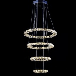 Crystal Ring Pendant Light Modern Kattokruunu Valaistus Lamppu Fixtures kanssa