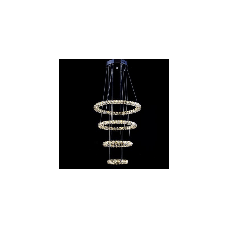 Crystal Ring Pendant Light Modern Kattokruunu Valaistus Lamppu Fixtures kanssa