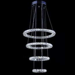 Crystal Ring Pendant Light Modern Kattokruunu Valaistus Lamppu Fixtures kanssa