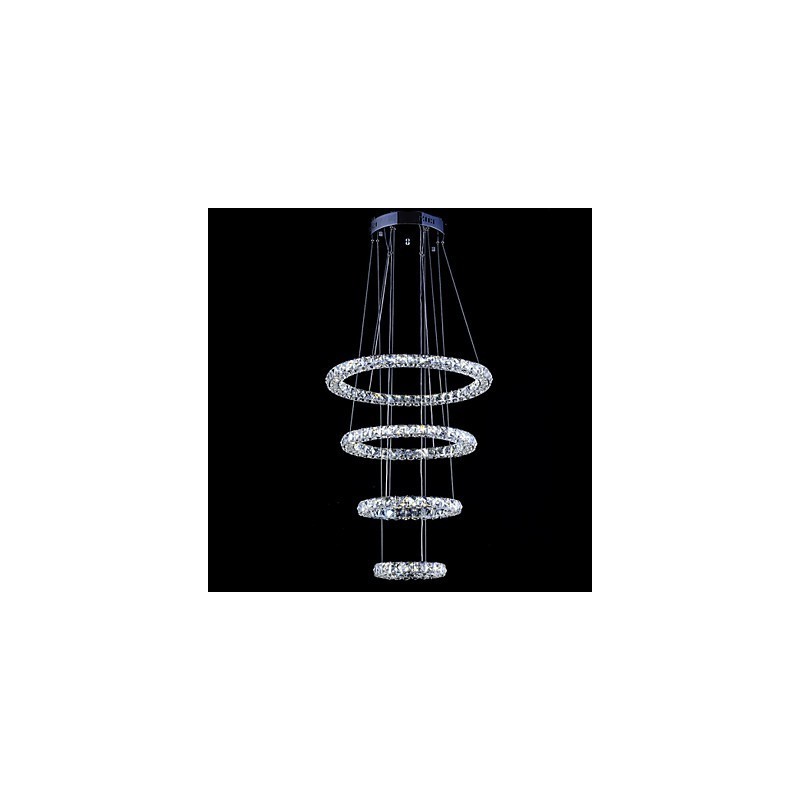 Crystal Ring Pendant Light Modern Kattokruunu Valaistus Lamppu Fixtures kanssa