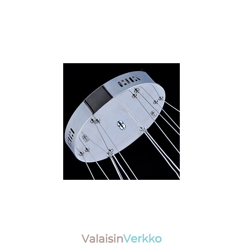 Kristalliriippuvainen kattolamppu kattokruunuvalaisimet 4 renkaalla