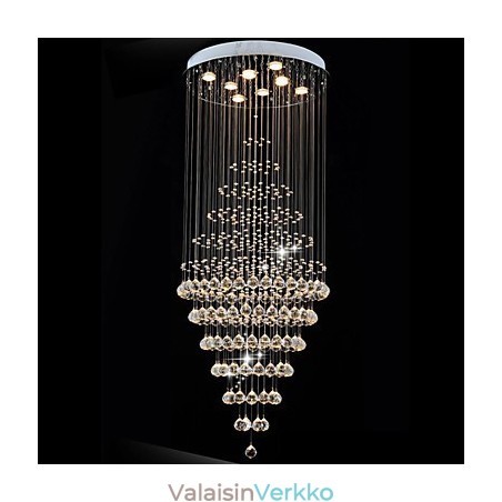 Modernit kristallikruunuvalaisimet kattovalaisimet 8 polttimolla H180CM Modernit kristallikruunuvalaisimet kattovalaisimet 8 polttimolla H180CM