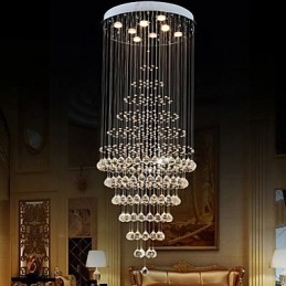 Modernit kristallikruunuvalaisimet kattovalaisimet 8 polttimolla H180CM
