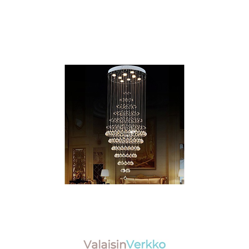 Modernit kristallikruunuvalaisimet kattovalaisimet 8 polttimolla H180CM