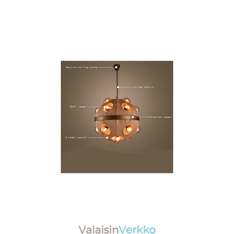 Maalaus metallikattokruunuvalaisinMakuuhuone