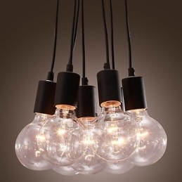Moderni kodin 7-päällinen Edison-lamppuvalo Loft-lasipalloriippuvalaisin