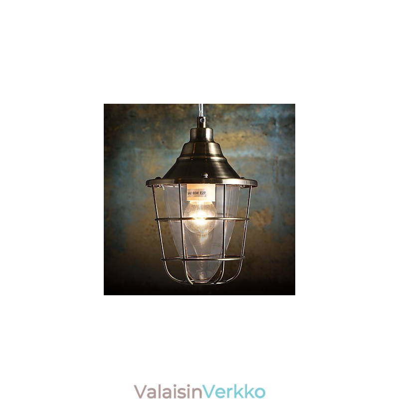 Retro mini-tyylinen galvanoitu metalliriippuvalaisin