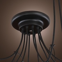 Kattokruunu Vintage Design -lamput Mukana Living 10 valoa riippuvalaisin