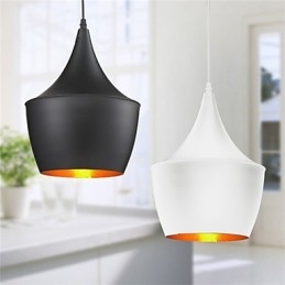Riippuvalaisin Retro Vintage Tom Dixon Design Black White Type Cafe riippuvalaisimet