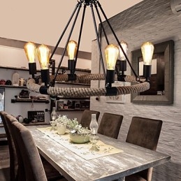 Kattokruunu riippuvalaisin Mini Style Rustic Lodge Metal